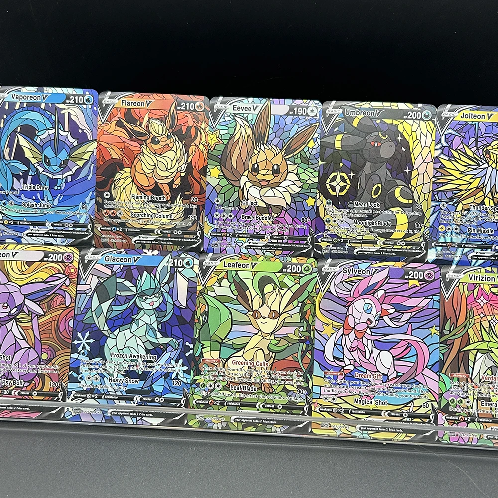 Model Kit Anime - 10 adet/takım Diy PTCG Eevee Umbreon