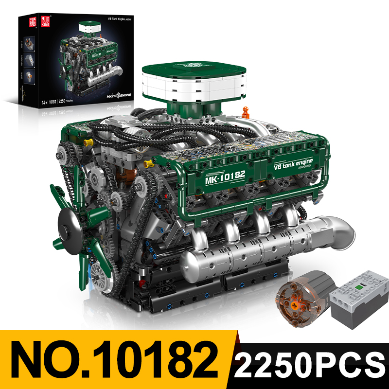 Model Kit V8 - Mould King 10182 V8 Tank Motoru