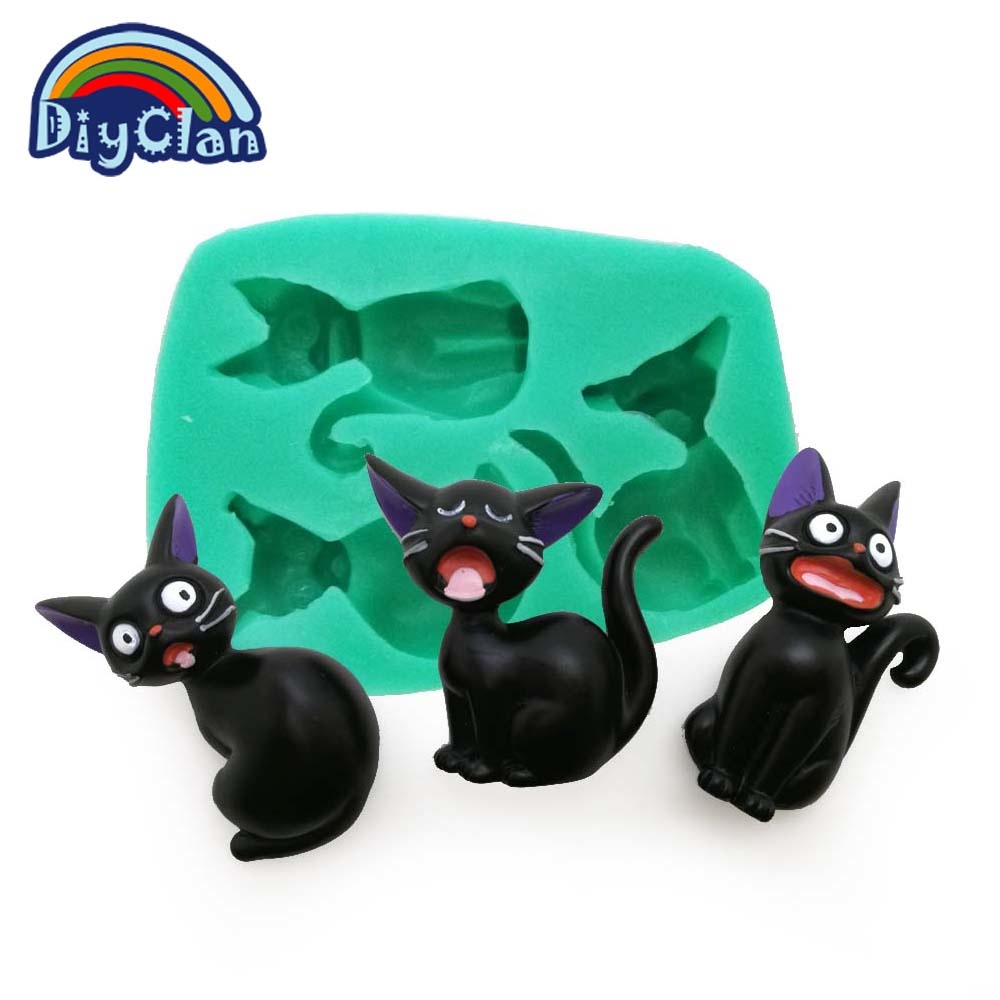 Model Kit For Beginners - Yeni Karikatür Üç Kedi Silikon Kalıplar