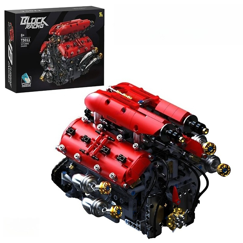Model Kit V8 - T5011 1370 parça Simülasyon V8 Turbo