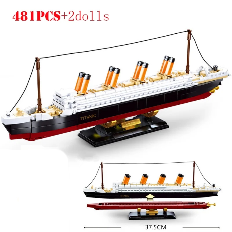 Model Kit Titanic - 481pcs2401pcs RMS Titanic Gemi Yapı Taşları