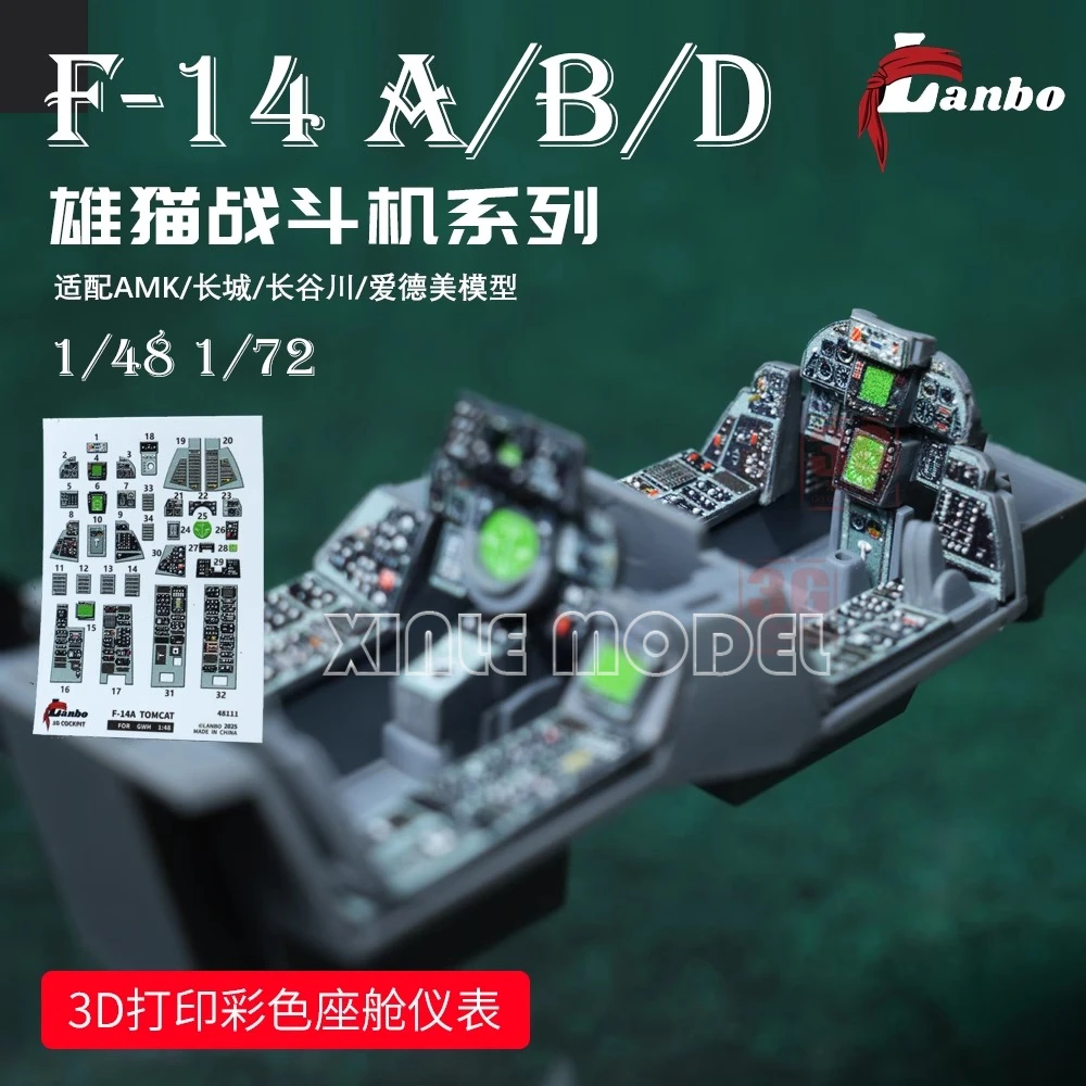 Model Kit Wall E - Lanbo 3D renkli kokpit enstrümanı F-14A/B/D