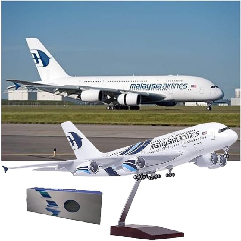 Model Kit Simulator - 1:160 Ölçekli Malezya Havayolları A380 Metal