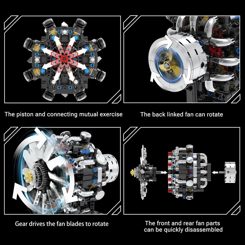 G8910 Havacılık V8 Motoru 558  - Model Kit V8 incelemesi ve fiyatı