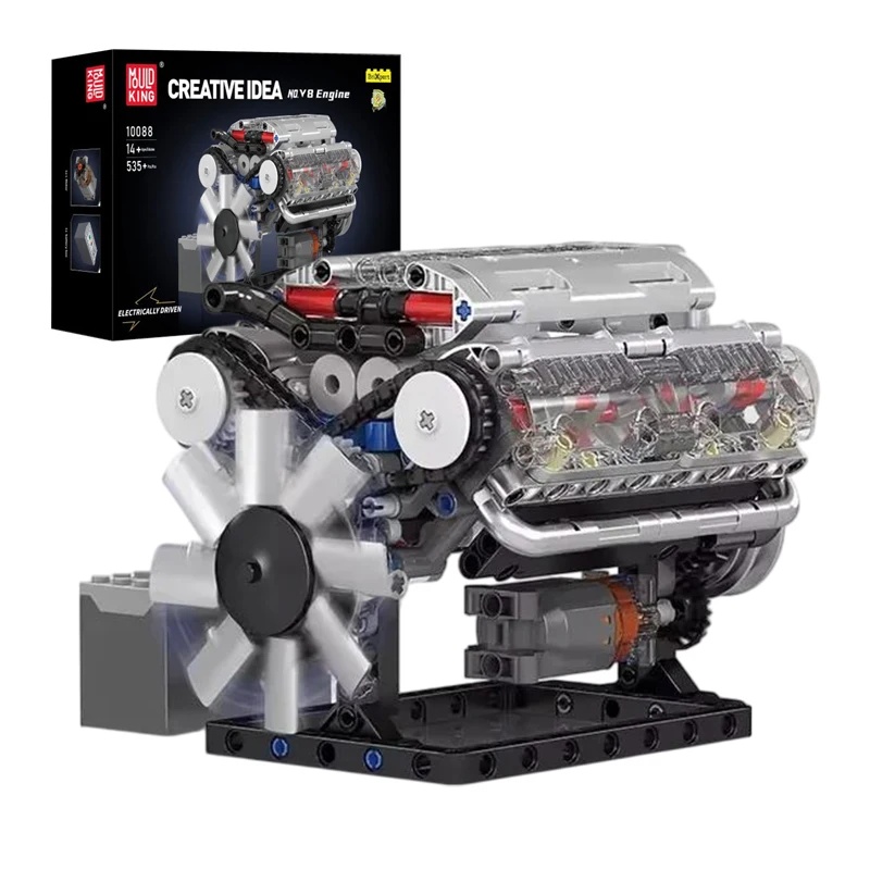 MOULD KING 535 Parça V8 Motor  - Model Kit V8 incelemesi ve fiyatı